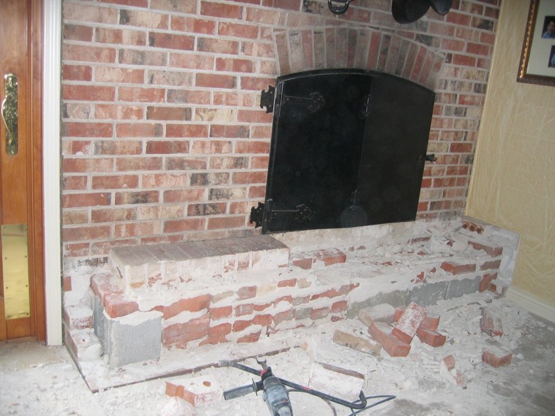 Den Remodel — Wet Bar, Stone Fireplace & Entertainment Center - Northfield, IL